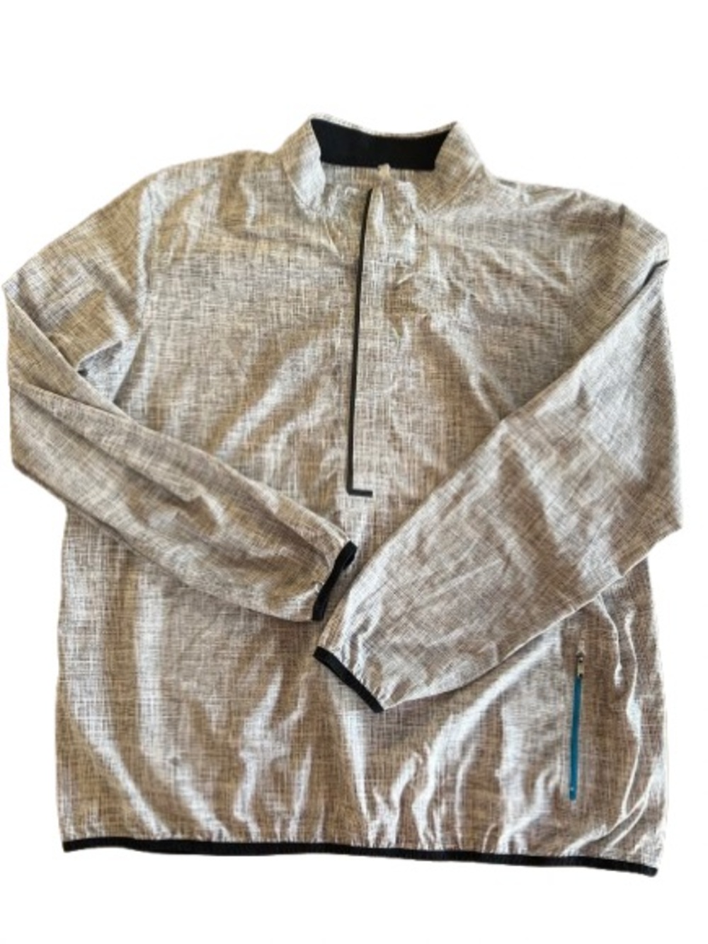 lululemon Heathered Light Gray Quarter-Zip Shirt Jacket